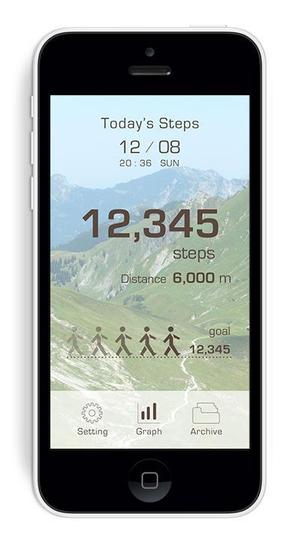 さんのiPhone アプリの歩数計のデザインへの提案