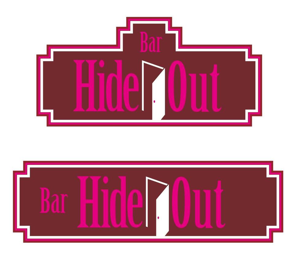 「Bar Hideout」のロゴ作成