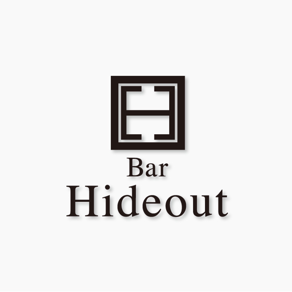 「Bar Hideout」のロゴ作成