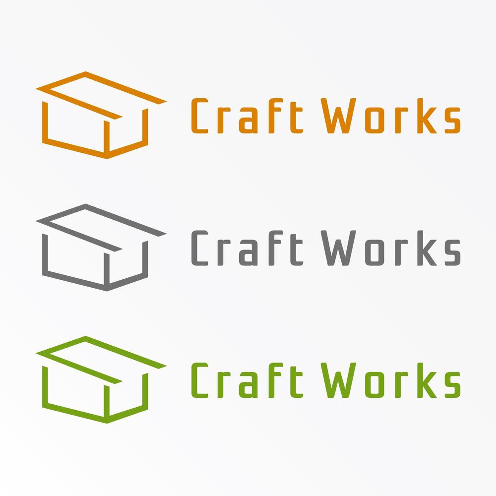 「Craft Works　㈱クラフトワークス」のロゴ作成