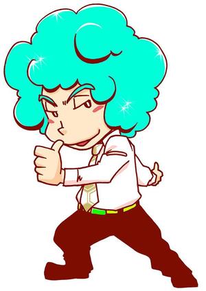 仔犬 ()さんの不動産業キャラクター作成（アフロヘアーキャラ）への提案