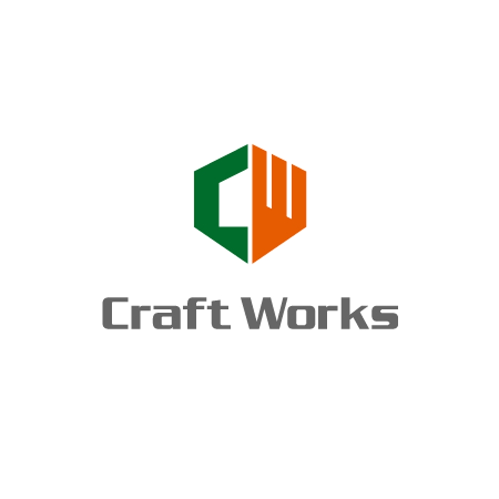 「Craft Works　㈱クラフトワークス」のロゴ作成