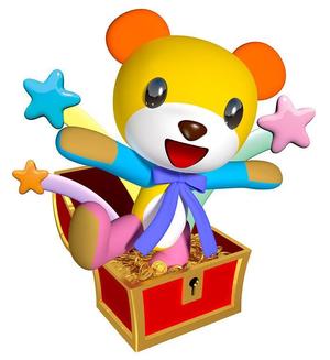 スタジオ ぱいんぐらふ ()さんの宝箱から飛び出すクマへの提案