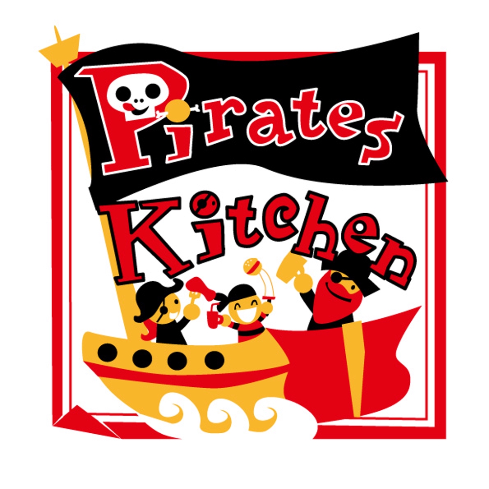 「Pirates Kitchen」のロゴ作成