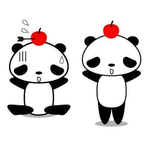 さんのパンダとリンゴのキャラクター制作への提案