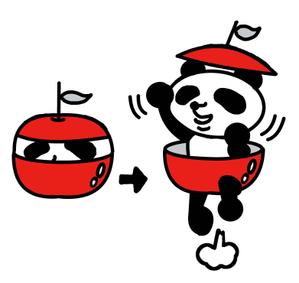 ケン杉田 (ken_sugi)さんのパンダとリンゴのキャラクター制作への提案