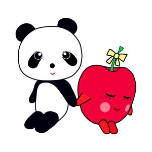 Lmde (lmde)さんのパンダとリンゴのキャラクター制作への提案