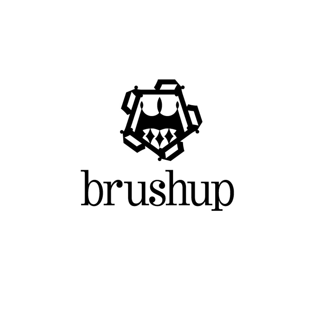 「brushup」のロゴ作成