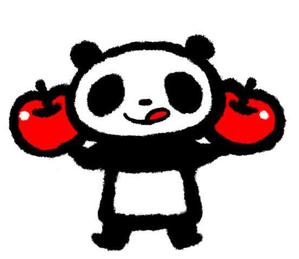 かつやまなみこ (na_mi_ko)さんのパンダとリンゴのキャラクター制作への提案
