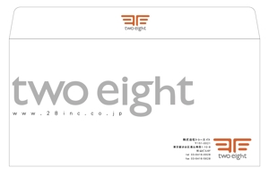 alco design (alco)さんの【トゥーエイト】会社の封筒デザイン制作（長３・洋長３窓付き）への提案