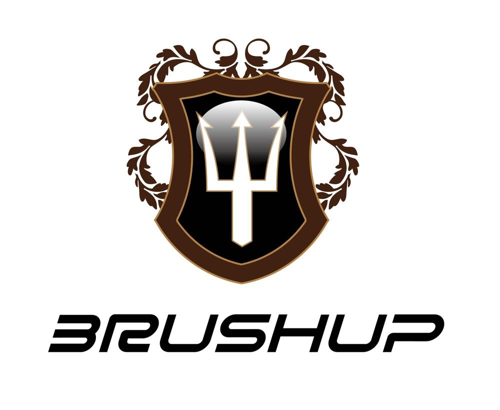 「brushup」のロゴ作成