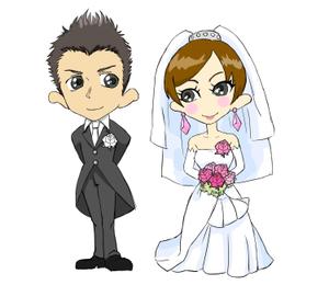 めいどいんじゃぱん (madeinjapan)さんの披露宴ペーパーアイテムのアバター（ピグ）のイラスト制作への提案