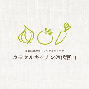 nico design room (momoshi)さんの「発酵料理教室・レンタルキッチン　　　カモセルキッチン＠代官山」のロゴ作成への提案