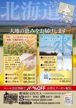 satomi design (satomirion)さんの海外にて日本のお米とお水を販売するECサイトの広告チラシ（日本語A4片面）への提案