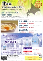 石島 (eriiishi)さんの海外にて日本のお米とお水を販売するECサイトの広告チラシ（日本語A4片面）への提案