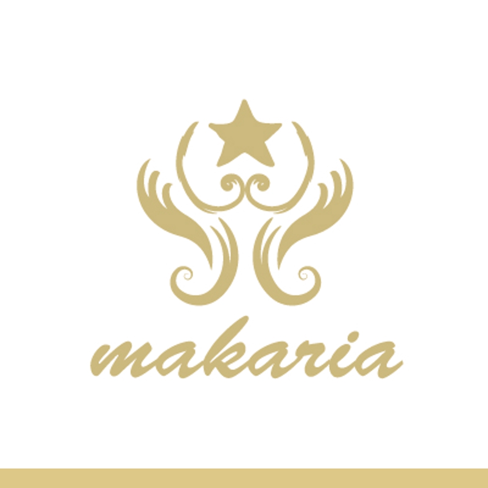 「makaria」のロゴ作成