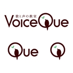 Q (qtoon)さんの個人営業のボイストレーニング教室「歌と声の教室 Voice Que」のロゴへの提案