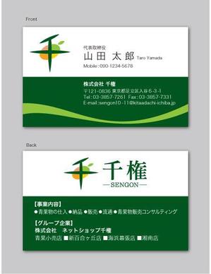 CF-Design (kuma-boo)さんの青果流通業の名刺リニューアルへの提案