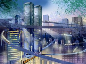 ki-mi  (ki2116)さんのスマホゲームアプリのコンセプトアート制作（高層ビルと地下鉄）への提案