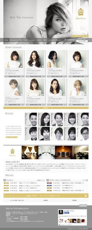 タカタカズ (takatakaz)さんの美容室のトップページデザイン（コーディング不要/写真素材、ラフデザインあり）への提案
