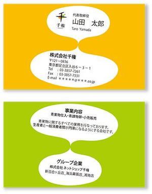 habahabaさんの青果流通業の名刺リニューアルへの提案
