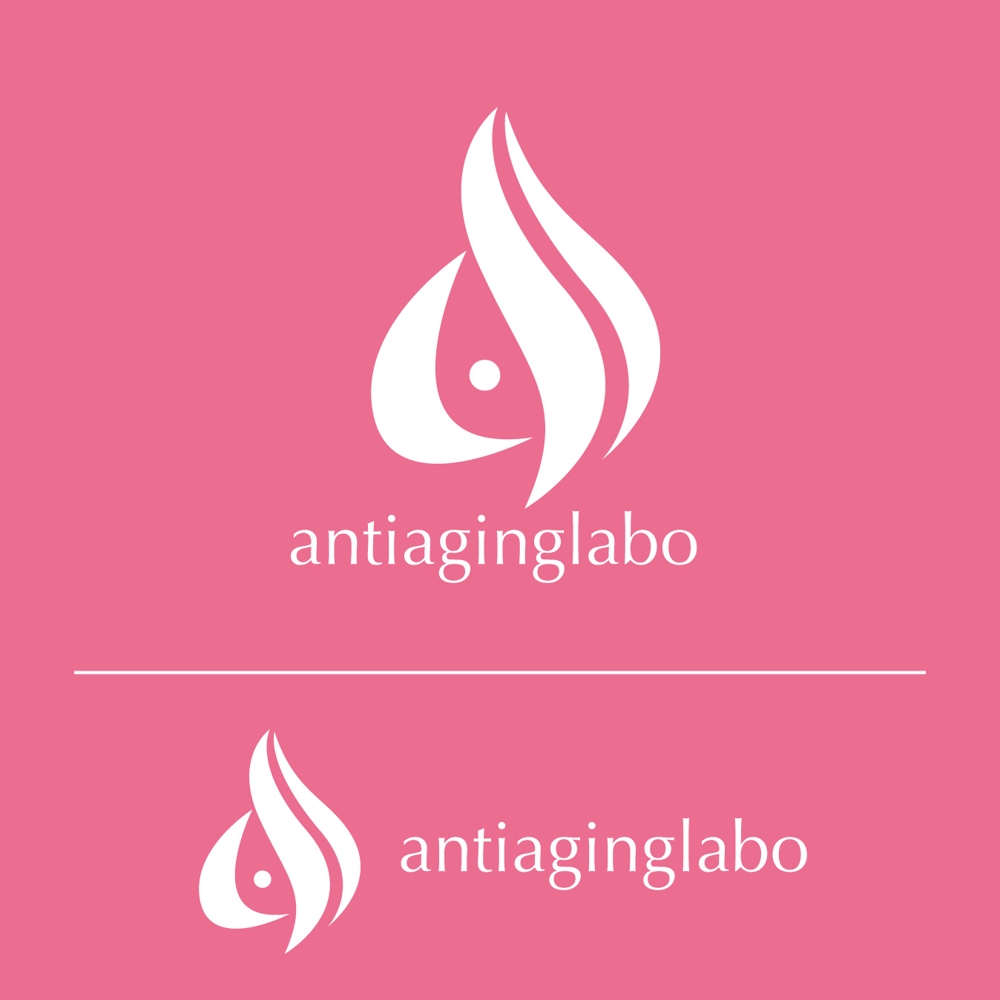 「antiaginglabo」（社名）のロゴ作成