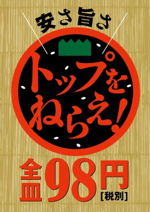 pinpondash (pinpondash)さんの廻るすし店のポスターへの提案