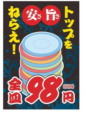 hirohiro05さんの廻るすし店のポスターへの提案