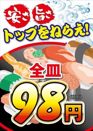 AQUA (AQUA-ponta)さんの廻るすし店のポスターへの提案