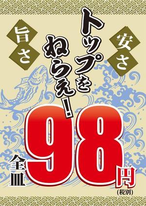 minimam (minimam)さんの廻るすし店のポスターへの提案