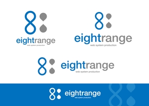 77design (roots_nakajima)さんのWEBシステム開発会社「eightrange（エイトレンジ）」のロゴ作成への提案