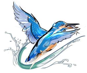 freehand (freehand)さんの学習塾で使用するカワセミ（鳥）のイラストへの提案