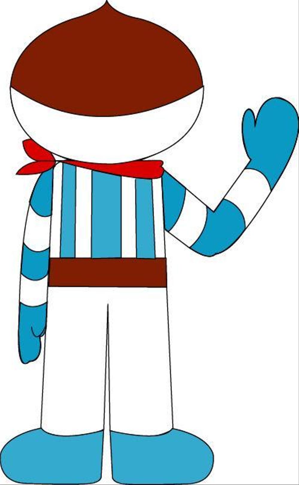 中津川市の栗菓子とリニアの融合でキャラクター「****」くんを製作する。