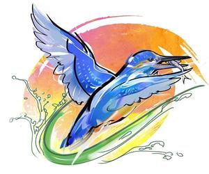 freehand (freehand)さんの学習塾で使用するカワセミ（鳥）のイラストへの提案