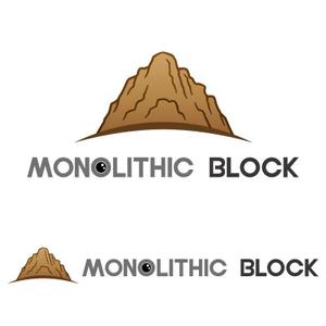 perles de verre (perles_de_verre)さんの「MONOLITHIC BLOCK」のロゴ作成への提案