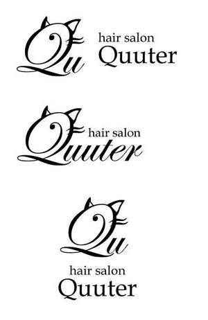 ぽな (furi_totto)さんの「hair salon Quuter」のロゴ作成への提案