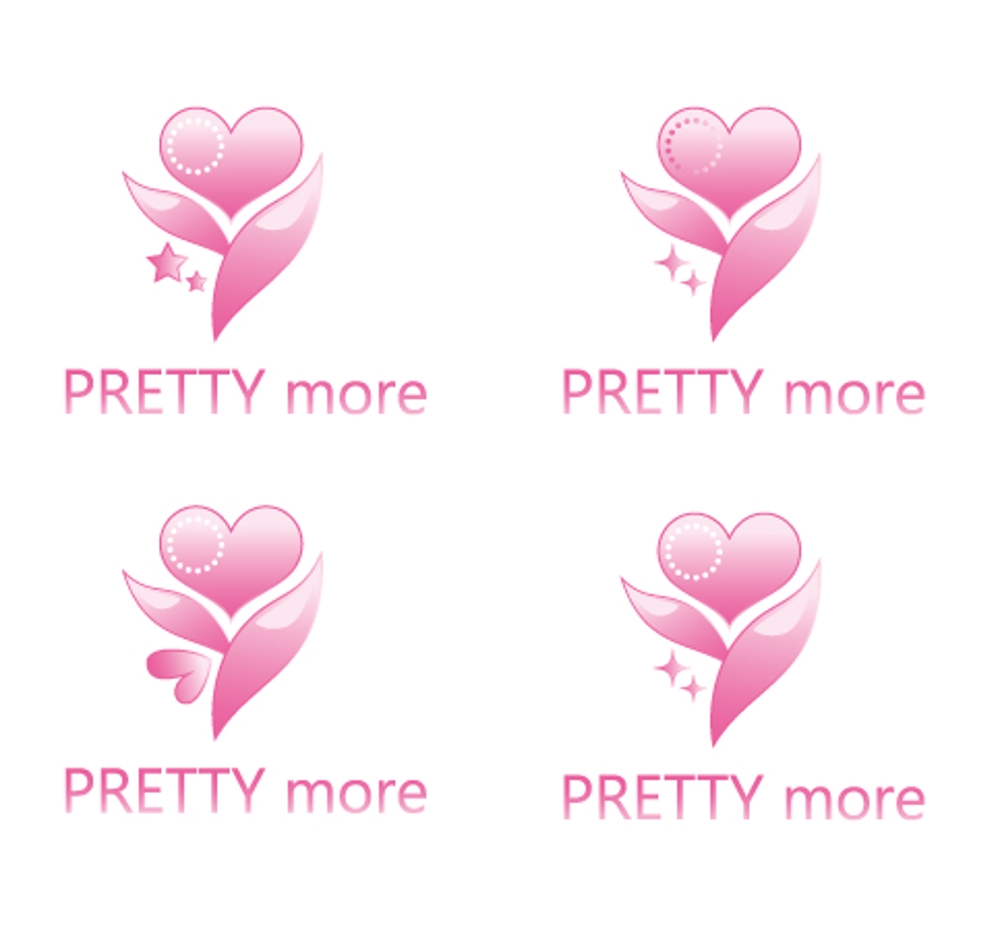 「PRETTY more」のロゴ作成