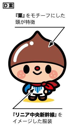 アユカワさん (ayukawa3)さんの中津川市の栗菓子とリニアの融合でキャラクター「****」くんを製作する。への提案