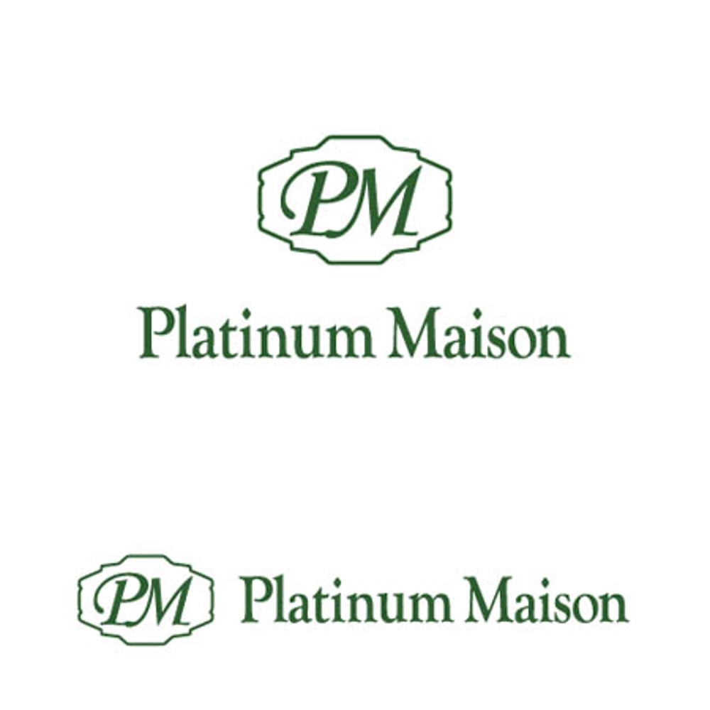 「Platinum Maison」のロゴ作成（商標登録予定なし）