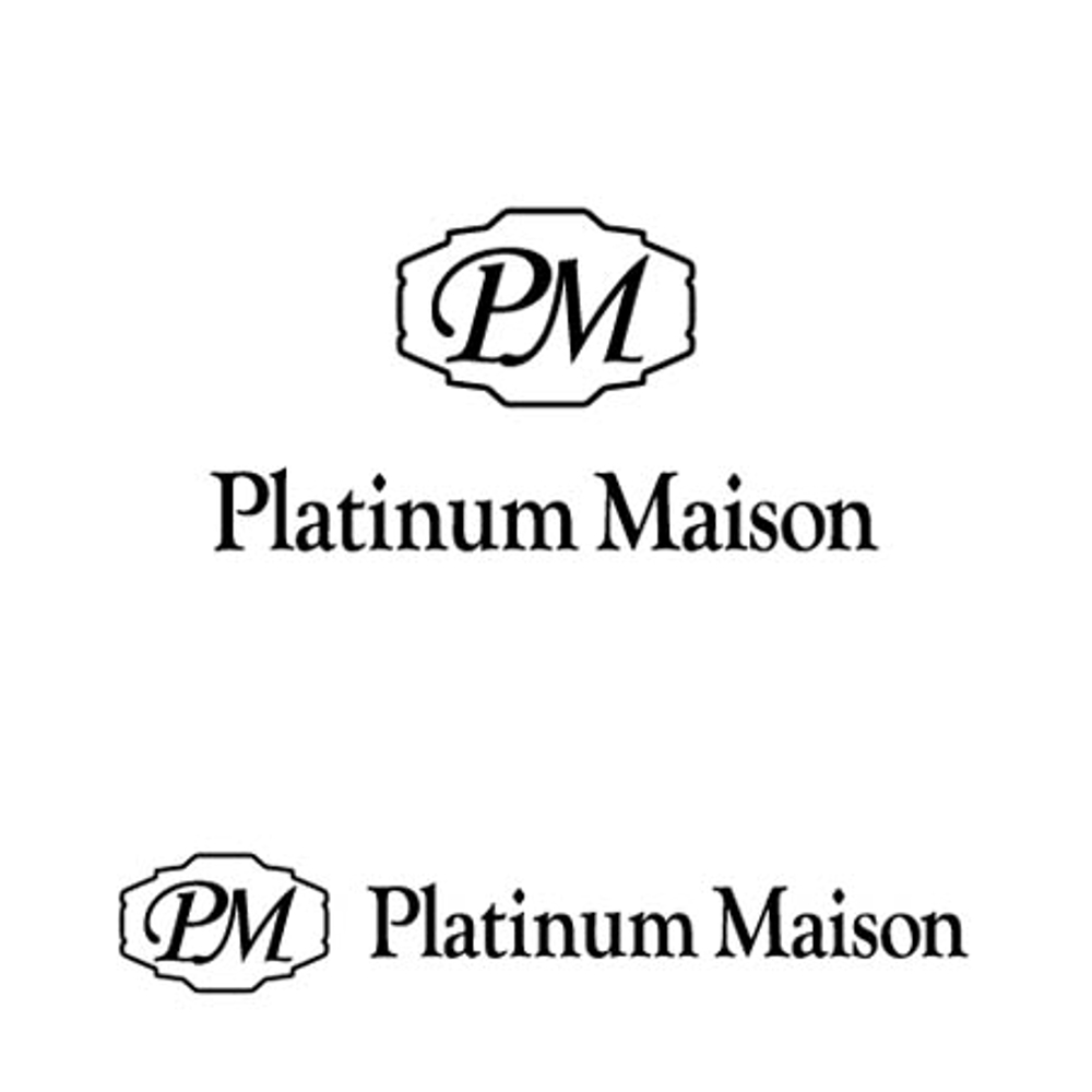 「Platinum Maison」のロゴ作成（商標登録予定なし）
