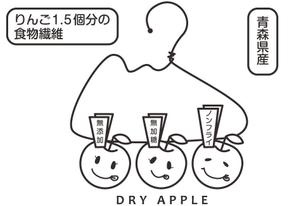 ueko (keeeicoo)さんの干し林檎（ドライりんご、dry APPLEなど）のパッケージデザインへの提案