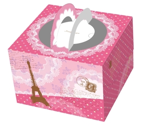 ポッシュ デザイン (poche_asaoka)さんのバースデーケーキ用デコ箱デザインへの提案