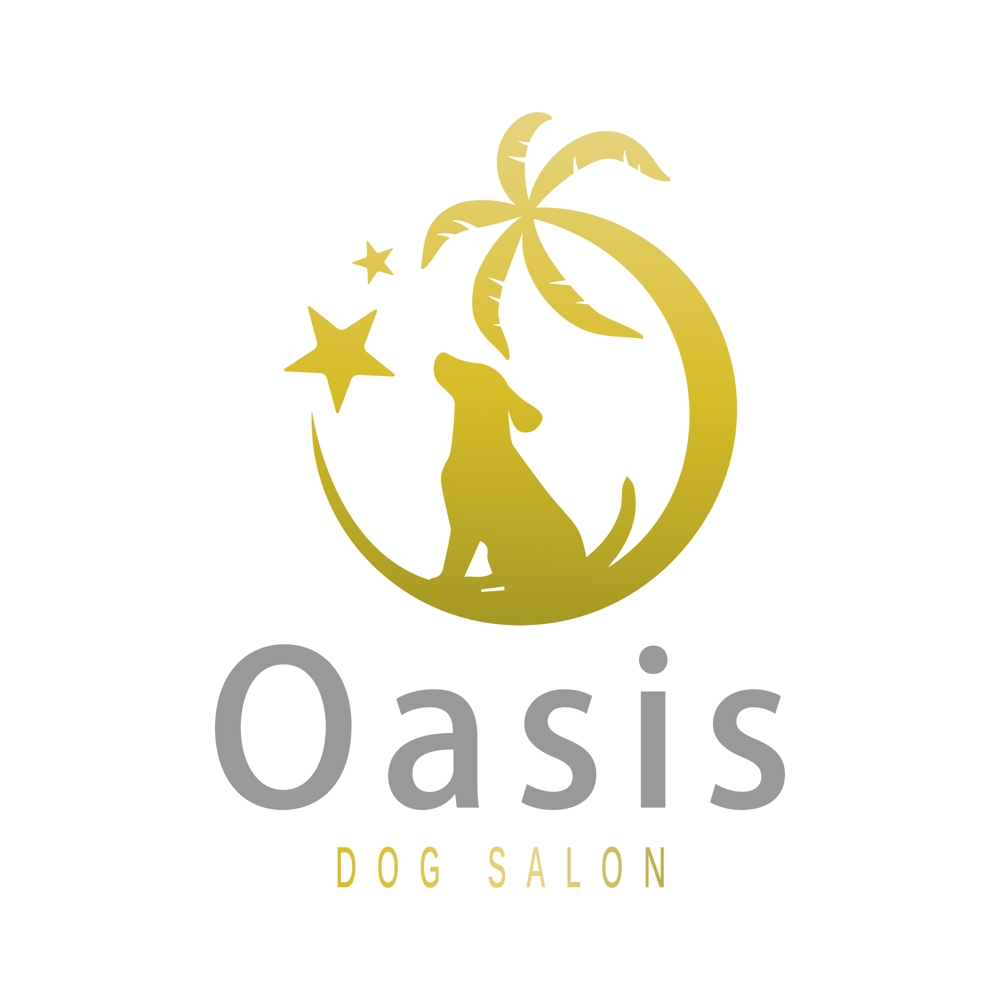 「DOG SALON　Oasis　　（ドッグサロン　オアシス　　　　どっぐさろん　おあしす）」のロゴ作成