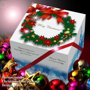 Big moon design (big-moon)さんのクリスマスケーキ用デコ箱デザインへの提案
