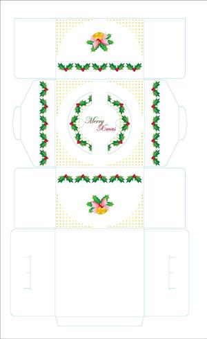 a-runa_sさんのクリスマスケーキ用デコ箱デザインへの提案