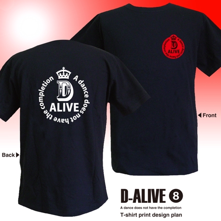 Big moon design (big-moon)さんの若者向けブランド「D-ALIVE」のTシャツデザインへの提案