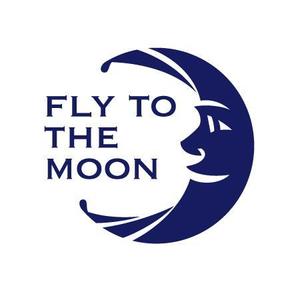 HKB ()さんの海外展開カフェ「fly to the moon」のロゴへの提案