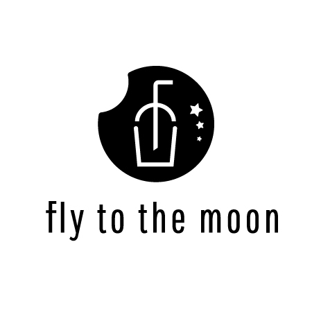 Yukkiさんの事例 実績 提案 海外展開カフェ Fly To The Moon のロゴ ロゴマークについて クラウドソーシング ランサーズ