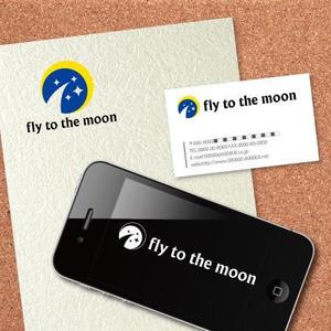 AQUA (AQUA-ponta)さんの海外展開カフェ「fly to the moon」のロゴへの提案