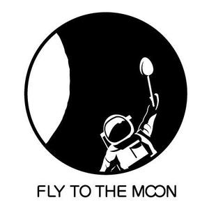 Chaplinさんの海外展開カフェ「fly to the moon」のロゴへの提案